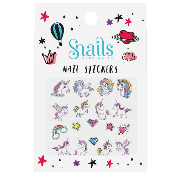 Snails Unicorn Nail Stickers